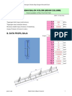 Perhitungan Balok Dan Kolom WF