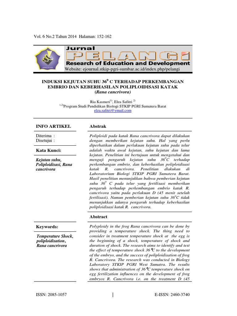 Jurnal Perkembangan Hewan