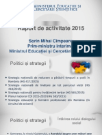 Raport 2015 Ministerul Educatiei