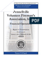 New York State Comptroller Tom DiNapoli's audit of the Pennellville Volunteer Fireman's Association