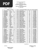 Template For Tentative Enrolment