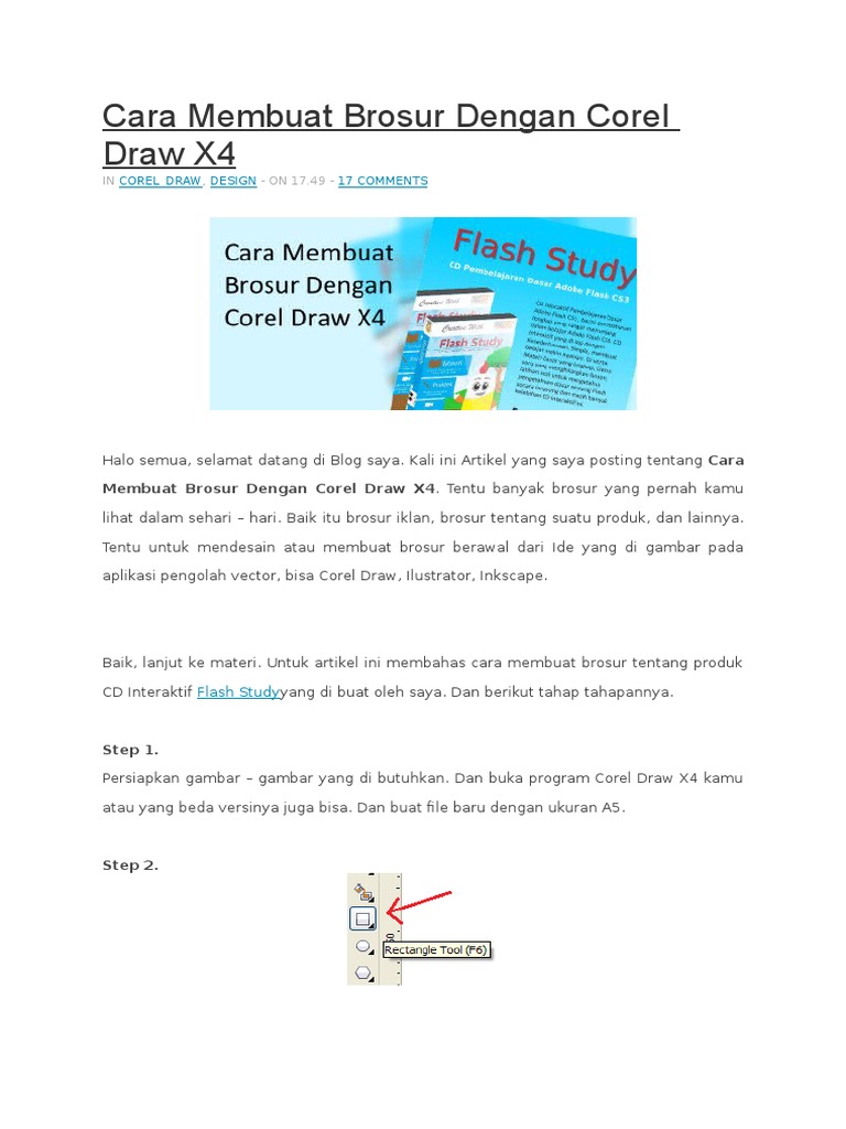 Cara Membuat Brosur Dengan Corel Draw X4