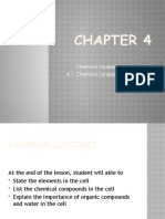 Chemical Composition of The Cell 4.1 Chemical Composition of The Cell