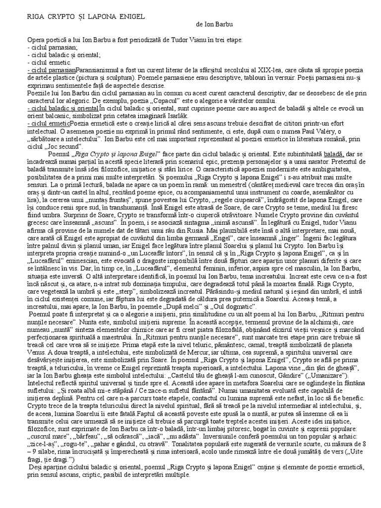 Riga Crypto ?i Lapona Enigel | PDF