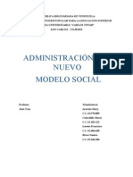 Administracion Del Nuevo Modelo Social