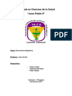 Resonancia Magnética Facultad Ciencias Salud Juan Pablo II