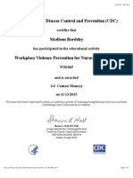 Certificate - Workplace Violence Prevention