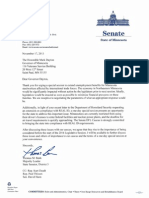 Senate DFL Caucus Letter Regarding Special Session