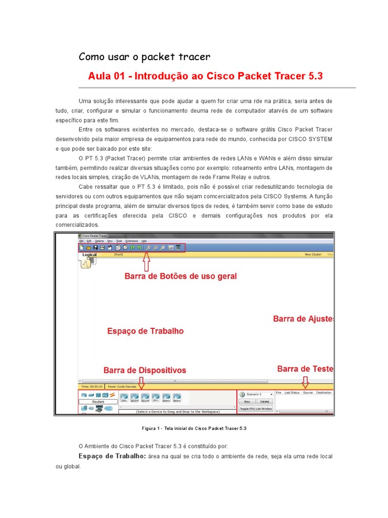 Introdução ao Cisco Packet Tracer 5.3 | PDF | Roteador (informática ...