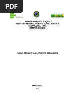 Plano Do Curso Tecnico Subsequente 2011 - Em Discussão Com Setor Pedagógico