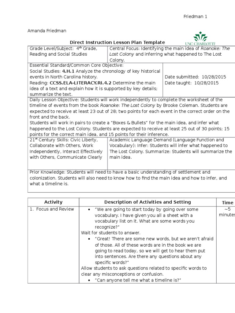 roanoke-the lost colony lesson plan | Roanoke Colony | Educational