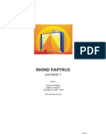 Rhind Papyrus and Base 7