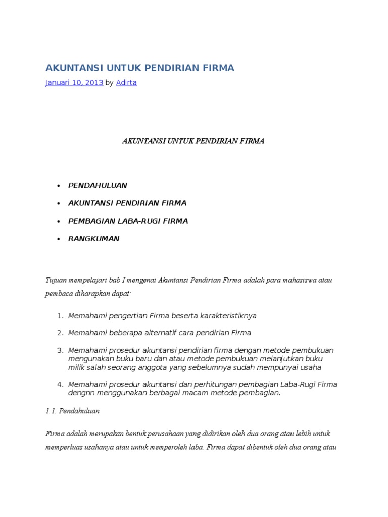 Contoh Jenis Usaha Firma - Simak Gambar Berikut