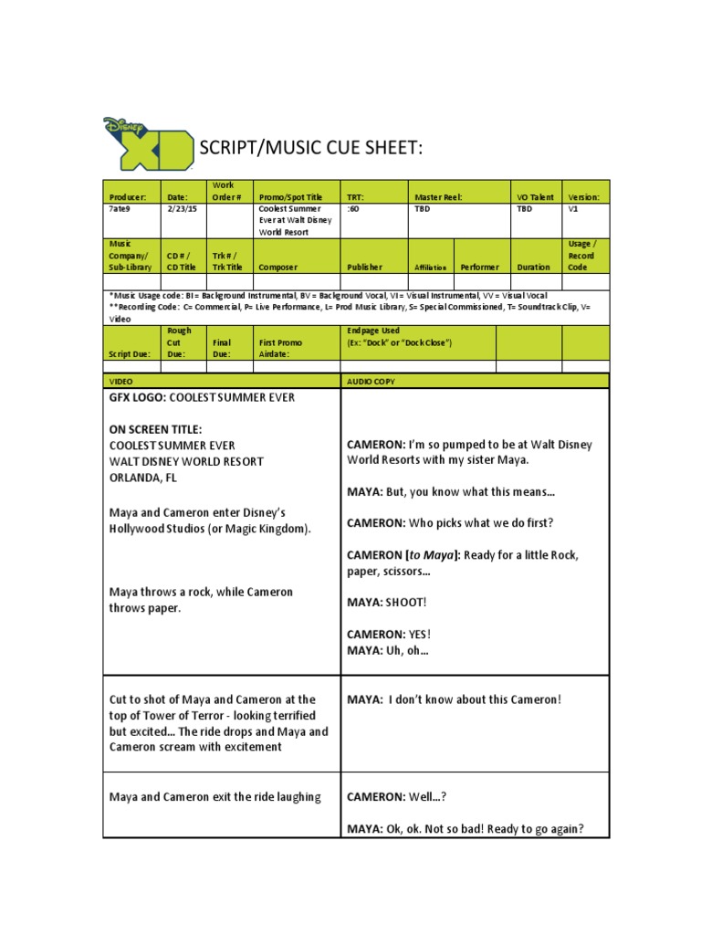Coolest Summer Ever Promo Script | PDF | Entertainment (General)