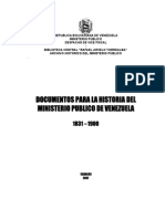 Documentos para La Historia Del Ministerio Público 1831 - 1900