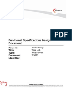 Functional Specifications Design Document: Project: Title: Type: Document Identifier