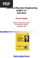 CHE411 Fall 2010-Chemical Reaction Engineeirng-Ahmed A Abdala