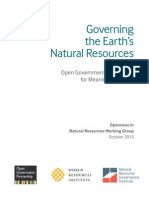Openness in Natural Resources Working Group Report