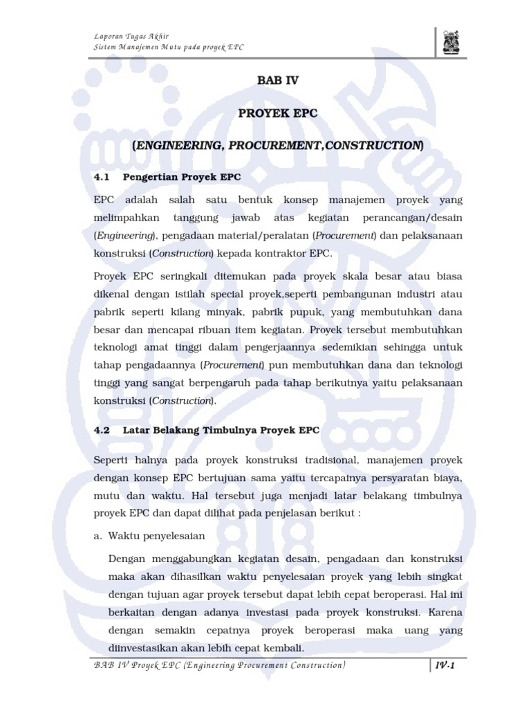 Manajemen Proyek EPC dan Karakteristiknya | PDF | Seni | Komputer