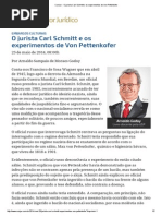149 - ConJur - O Jurista Carl Schmitt e Os Experimentos de Von Pettenkofer
