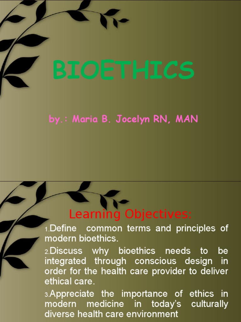 Introduction to Bioethics Principles | PDF | Bioethics | Morality