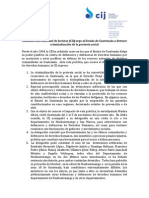 Comunicado Criminalización de La Protesta Social y Visita Parlamentaria Albiol a Guatemala 2015-2