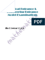 Mathematic Model Paper For Medical and Engineering Entrance Exam
