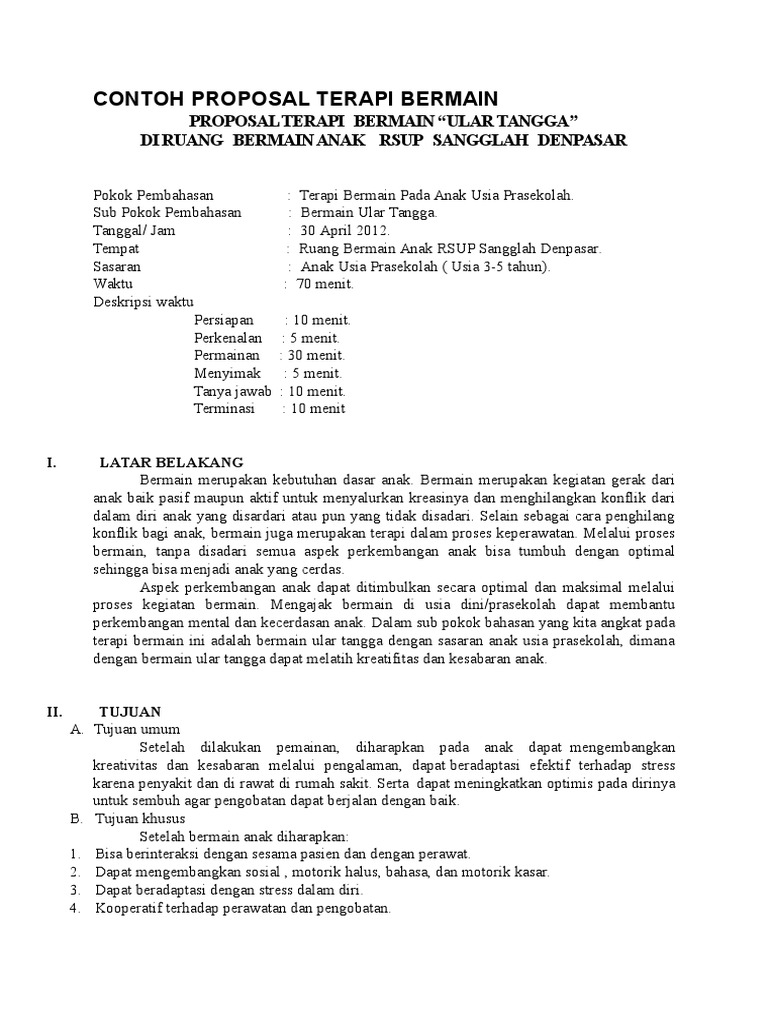 12++ Contoh proposal bermain pada anak information