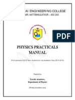 Valliammai Engineering College Physics Practicals Manual