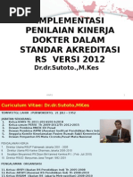 Implementasi Penilaian Kinerja Dokter Dalam Standar Akreditasi Rs Versi 2012