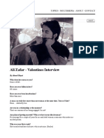 Valentines Interview with Ali Zafar