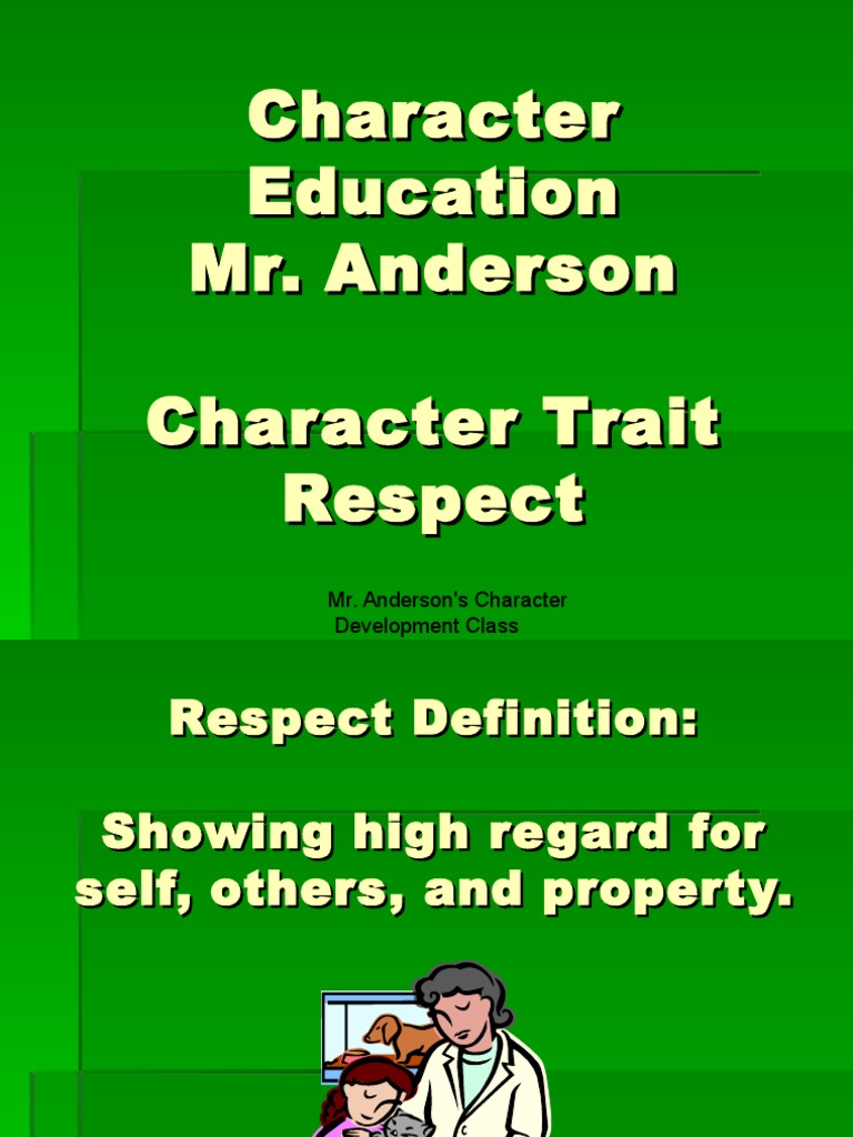 Mr. Anderson's Class on Respect | PDF | Self-Improvement