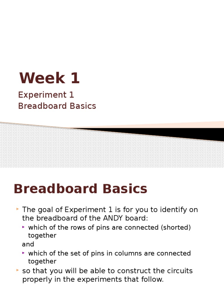Breadboard Basics | PDF | Electrical Components | Electronic Engineering