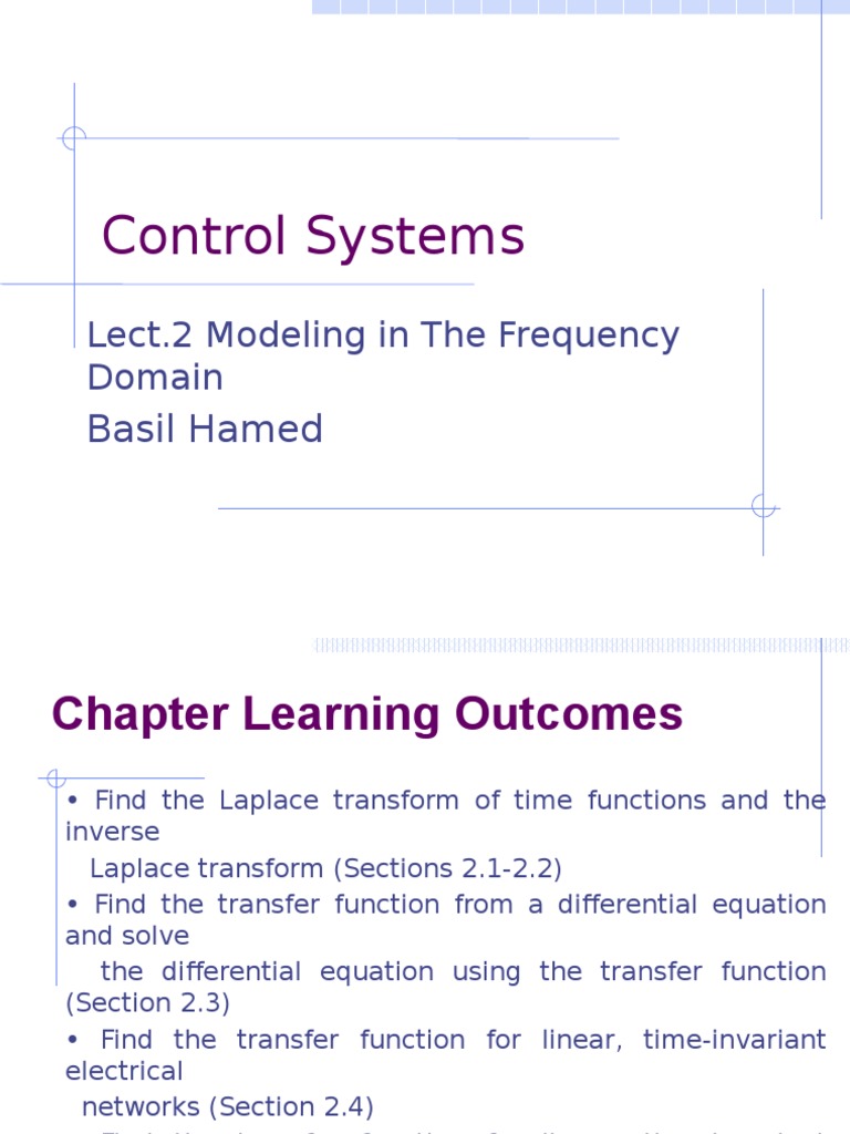 Frequency Domain Modeling in Control Systems | PDF | Rotation Around A ...