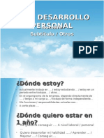 Plan de Desarrollo Personal