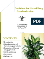 WHO Guidelines For Herbal Drug Standard Is at Ion