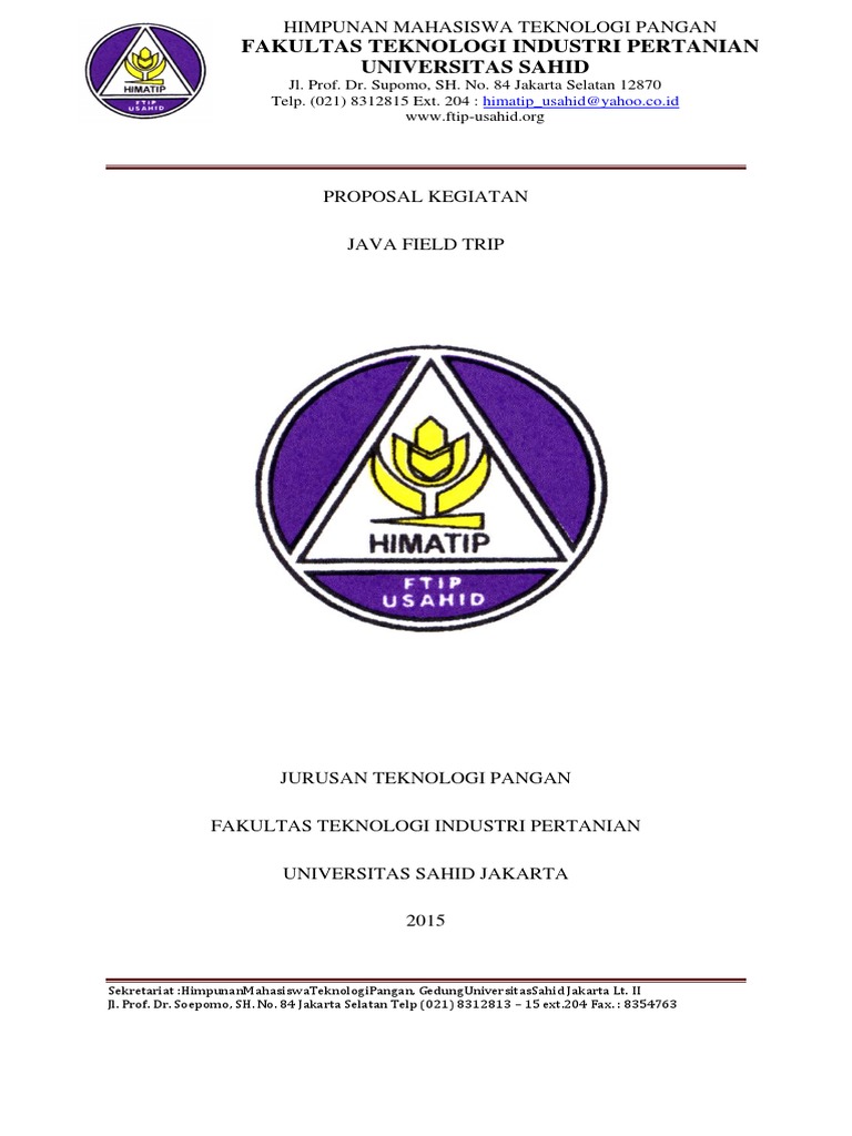 Proposal studi banding dan kunjungan industri
