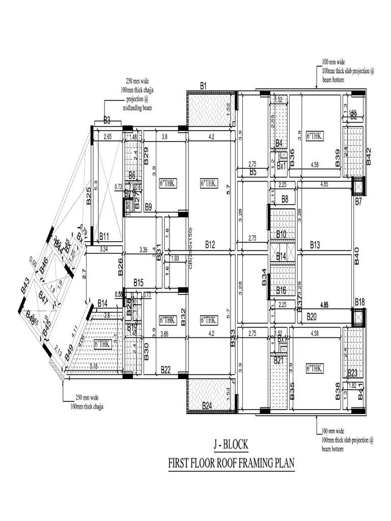 First Floor Roof Framing Plan Details | PDF | Technology & Engineering