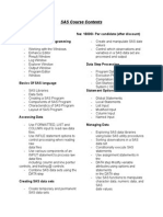 Sas Certification Course Contenst