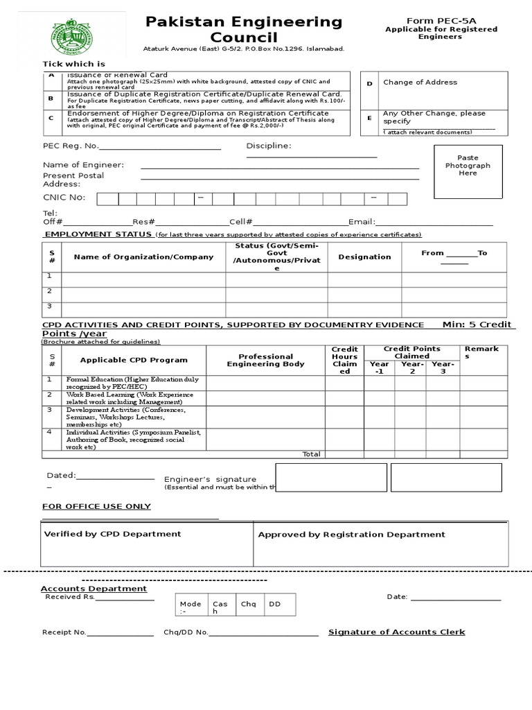 PEC Renewal and CPD Guidelines | PDF | Technology & Engineering