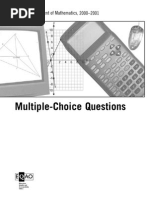 Multiple-Choice Questions: Grade 9 Assessment of Mathematics, 2000-2001