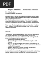 Project Initiation-Kumaranath Fernando: Current Problem Statement