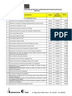 1 - Tarifa de Ensayos de Laboratorio 2015 (Uit 3850 -18)