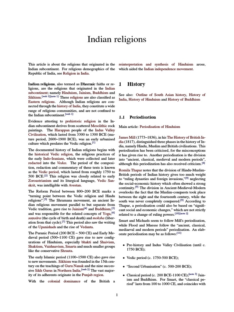 Religions of India | PDF | Indian Religions | Vedas