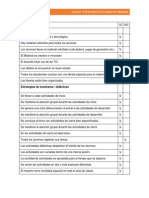 Lista de Cotejo Sexto Grado