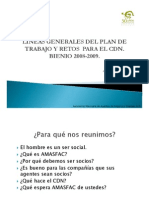 Líneas Generales Del Plan de Trabajo para El CDN