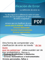 Clasificacion de Error