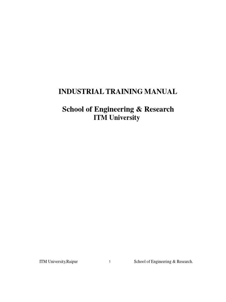 Industrial Training Manual | PDF | Thesis | Design
