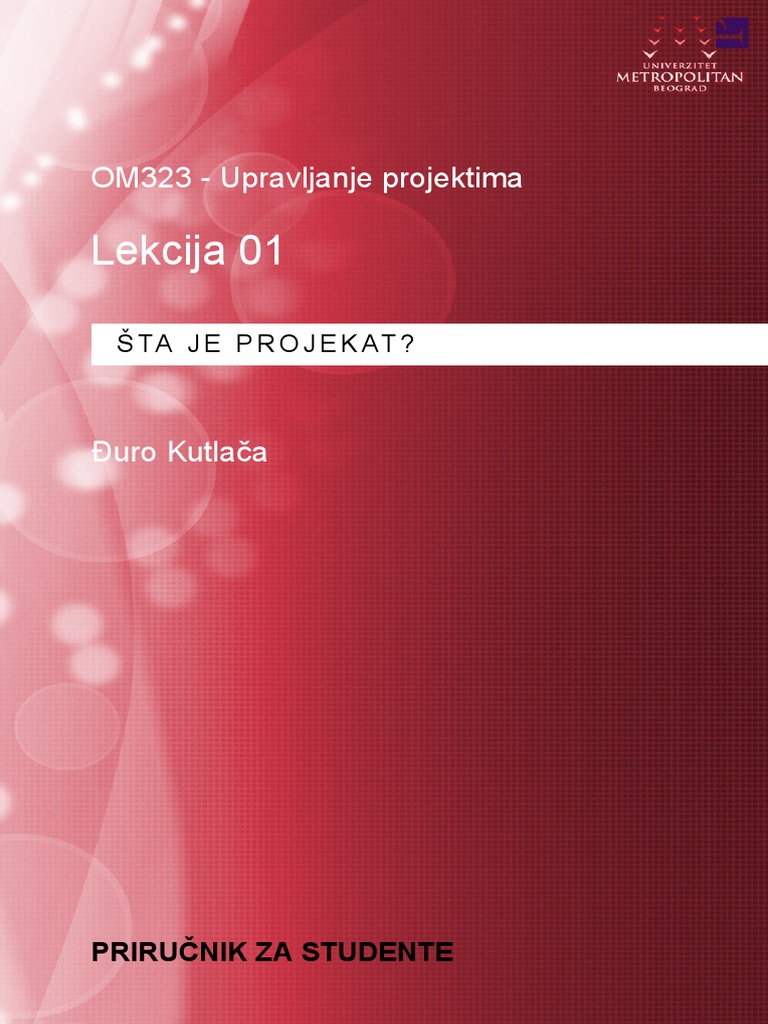 Upravljanje Projektima - Sta Je Projekat? | PDF