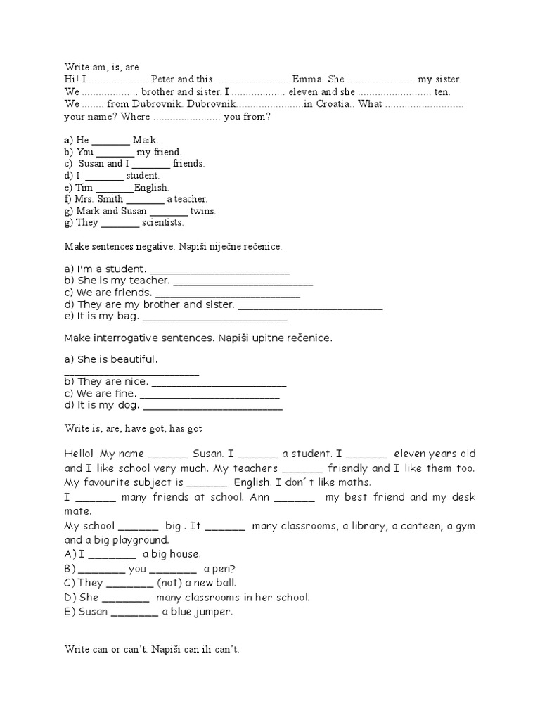 Class 5 English Grammar Revision | PDF | Classroom | Syntax